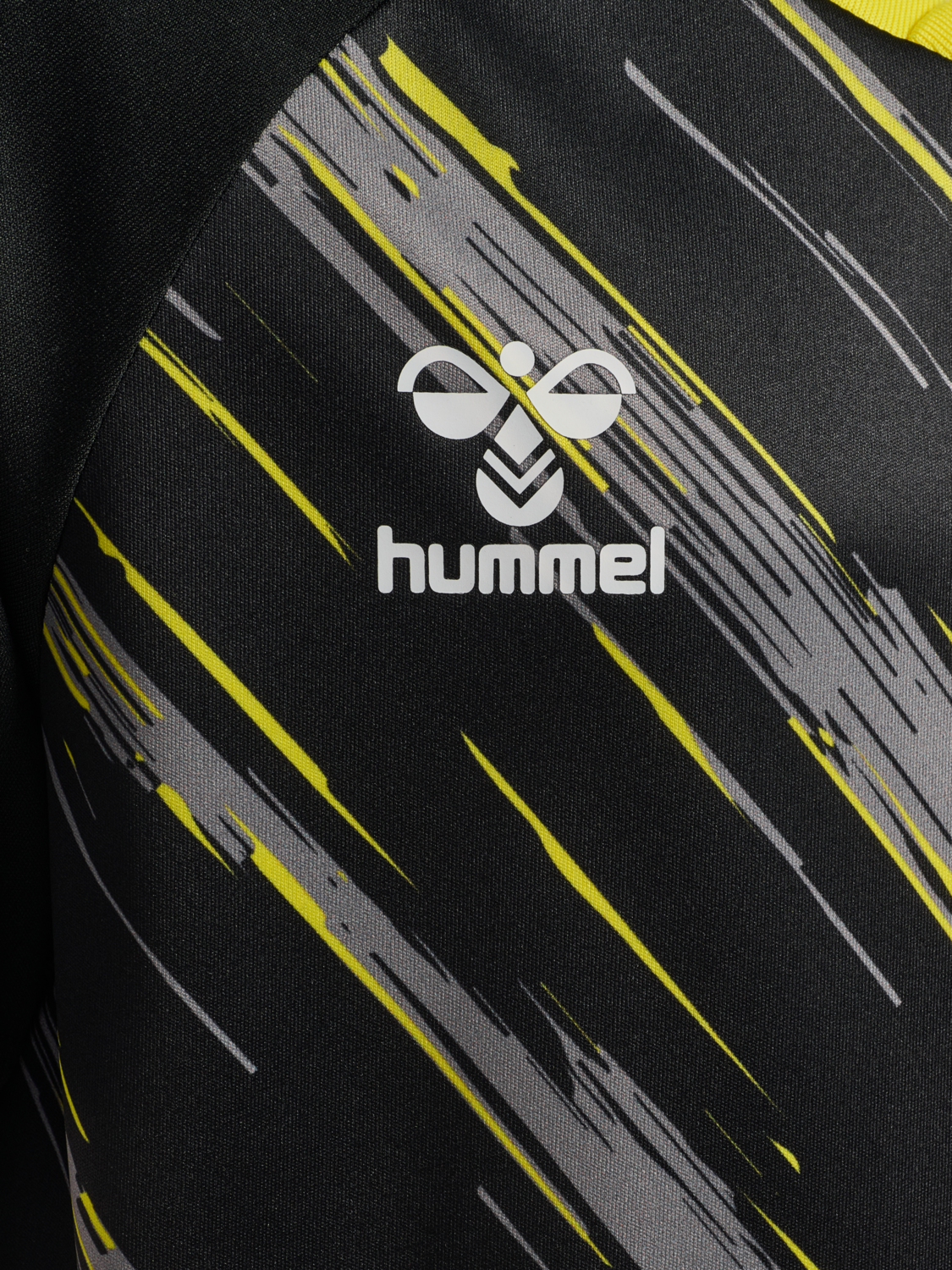 hmlMATCH TRIUMPH JERSEY S/S KIDS, BLACK/BLAZING YELLOW, packshot