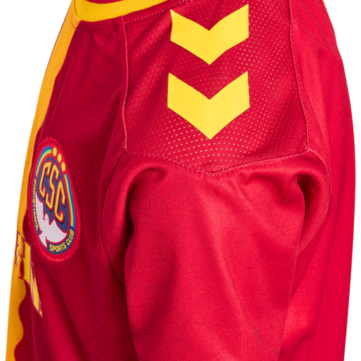 CSC 22/23 HOME JERSEY S/S KIDS, TRUE RED/SPORTS YELLOW W/SPONS CSC 22/23 HOME JERSEY S/S KIDS, TRUE RED/SPORTS YELLOW W/SPONS, packshot