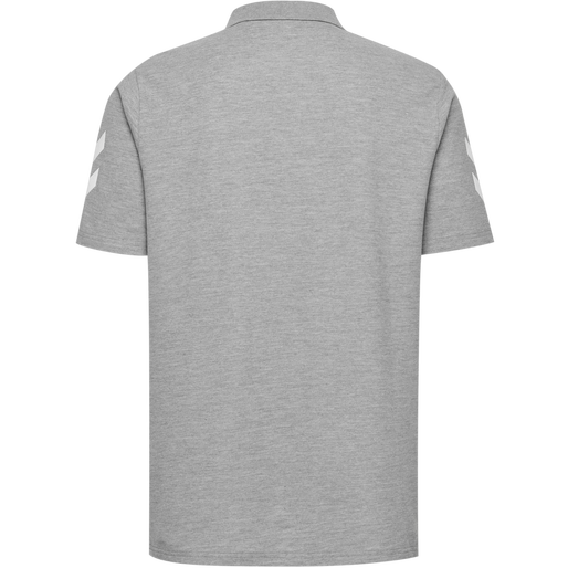 HMLGO COTTON POLO, GREY MELANGE HMLGO COTTON POLO, GREY MELANGE, packshot
