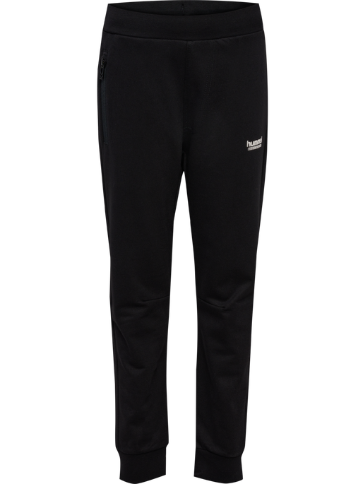 hmlJR REGULAR ADJ WAIST PANTS, BLACK hmlJR REGULAR ADJ WAIST PANTS, BLACK, packshot