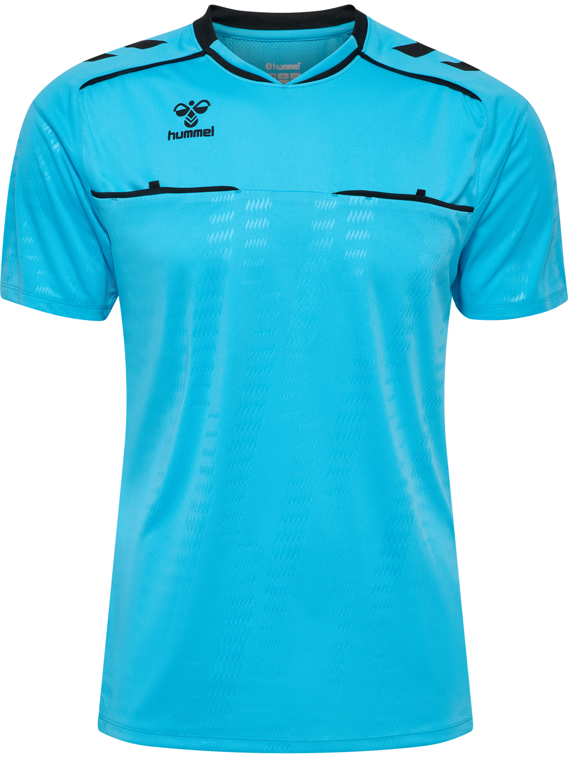 hmlREFEREE JERSEY S/S, NEON BLUE, packshot