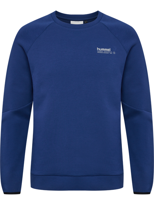 hmlTECH FLEECE REGULAR CREW, ESTATE BLUE, packshot