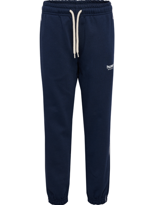hmlJR LOOSE SWEATPANT PIPING, DRESS BLUES, packshot