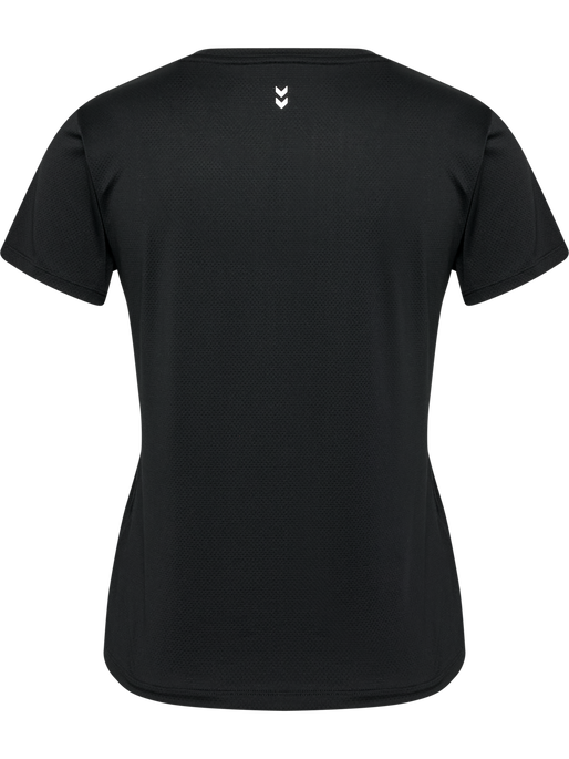 hmlMT AURA MESH T-SHIRT, BLACK, packshot