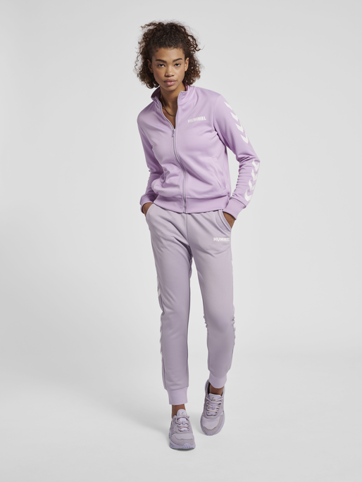 hmlLEGACY POLY WOMAN REGULAR PANTS, PASTEL LILAC, model