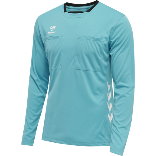 hmlREFEREE CHEVRON JERSEY L/S, SCUBA BLUE, packshot