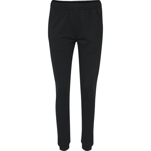 HMLGO COTTON PANTS WO, BLACK HMLGO COTTON PANTS WO, BLACK, packshot
