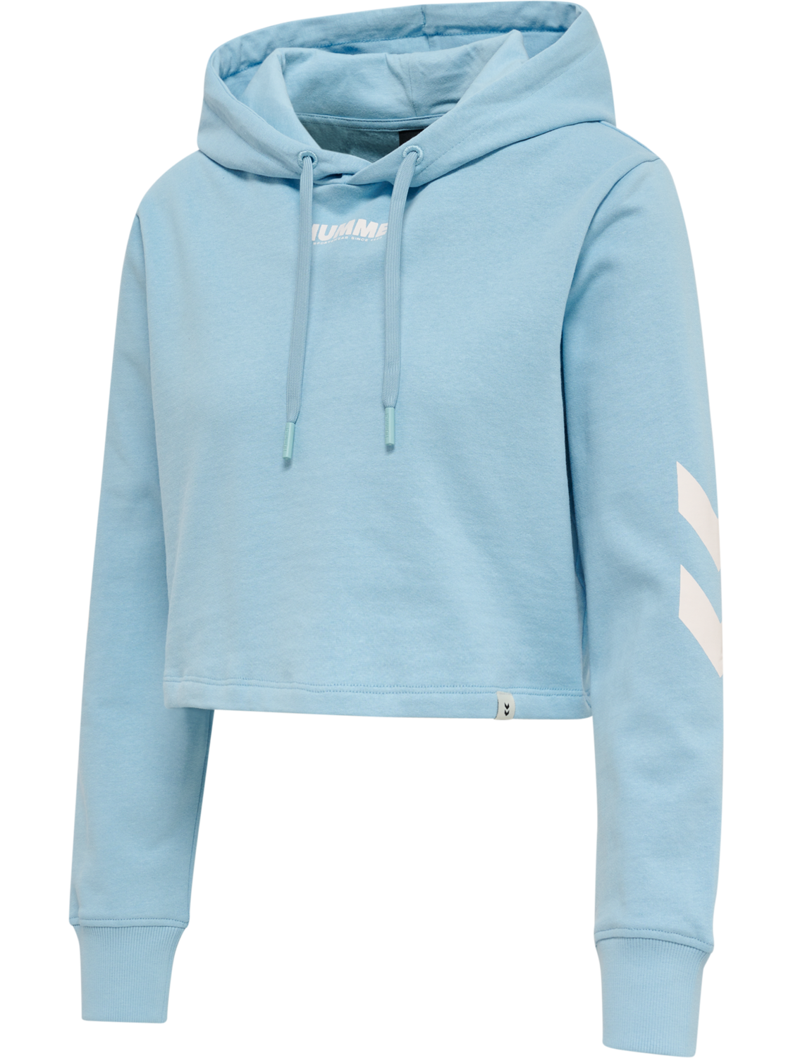hmlLEGACY WOMAN CROPPED HOODIE, PLACID BLUE, packshot