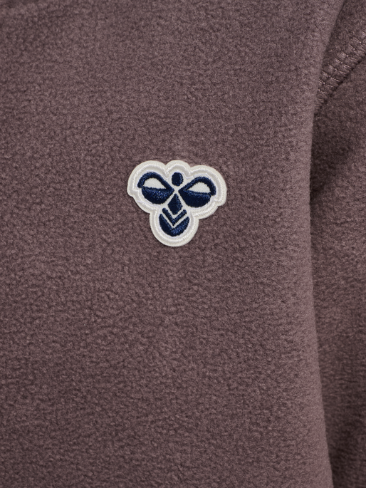 hmlMINI FLEECE ZIP SUIT BEE, PEPPERCORN, packshot