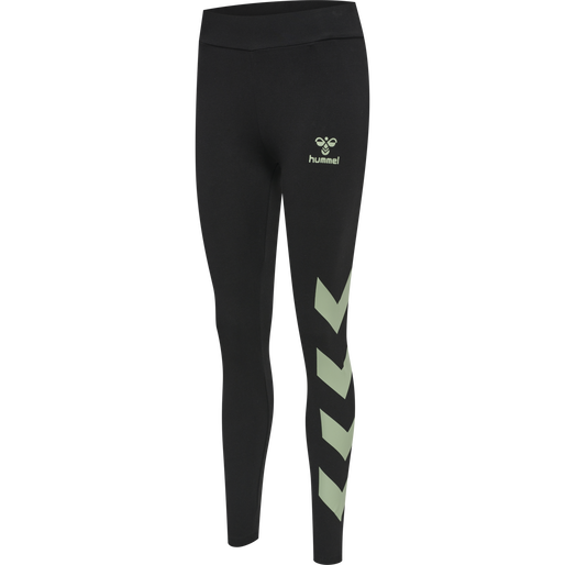 hmlSOMMER TIGHTS, BLACK/BASIL, packshot