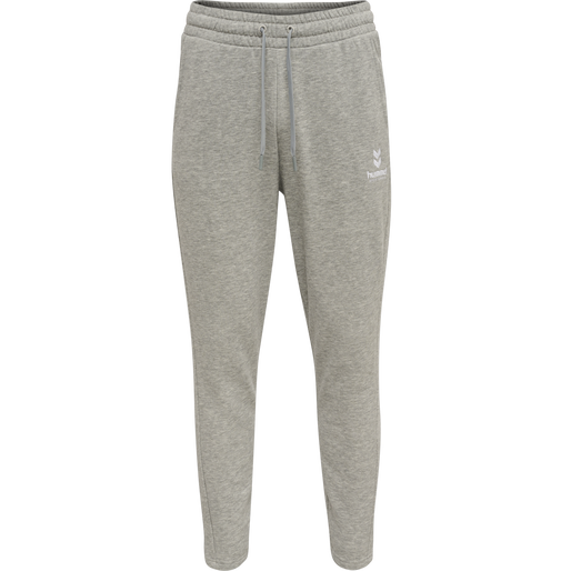 hmlOSCAR TAPERED PANTS, GREY MELANGE, packshot
