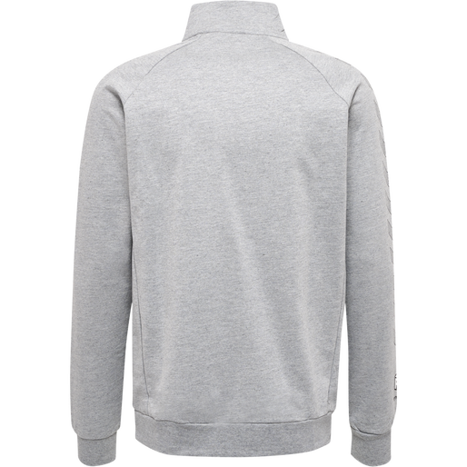 hmlMOVE GRID COTTON ZIP JACKET, GREY MELANGE, packshot