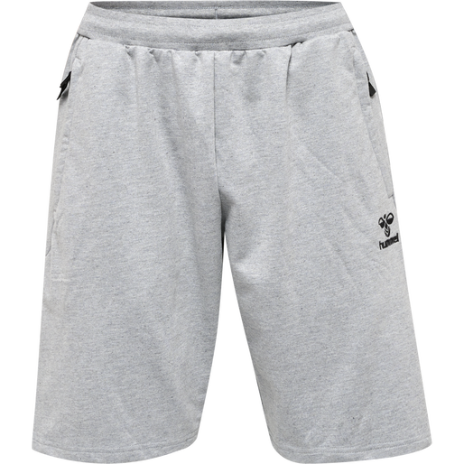 hmlMOVE GRID COTTON SHORTS, GREY MELANGE, packshot