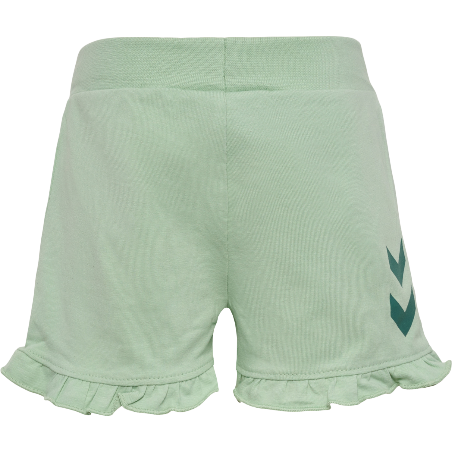 hmlTALYA RUFFLE SHORTS, SILT GREEN, packshot