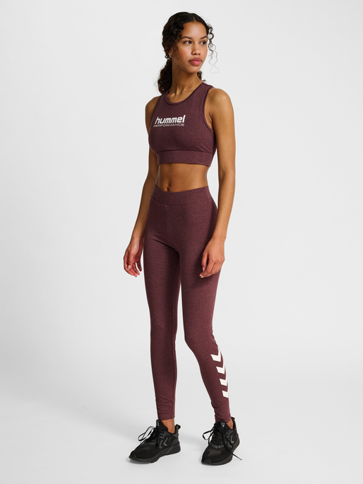hmlPULSE LOGO MW TIGHTS, FUDGE MELANGE, model