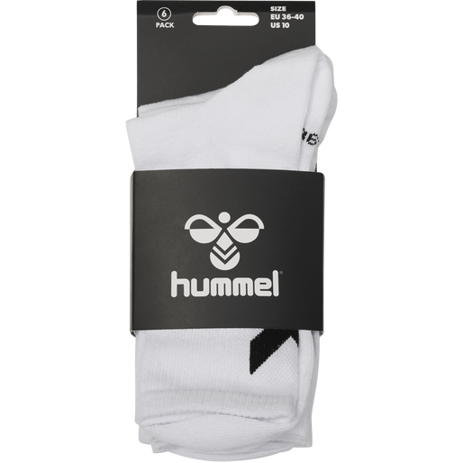 hmlCHEVRON 6-PACK SOCKS, WHITE/WHITE hmlCHEVRON 6-PACK SOCKS, WHITE/WHITE, packshot