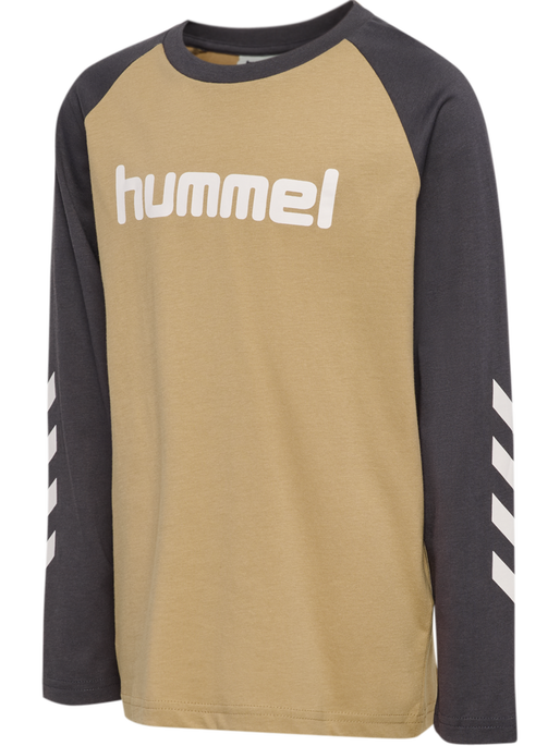 hmlJR LOGO T-SHIRT L/S, CORNSTALK, packshot