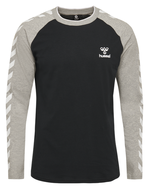 hmlMARK T-SHIRT L/S, BLACK hmlMARK T-SHIRT L/S, BLACK, packshot