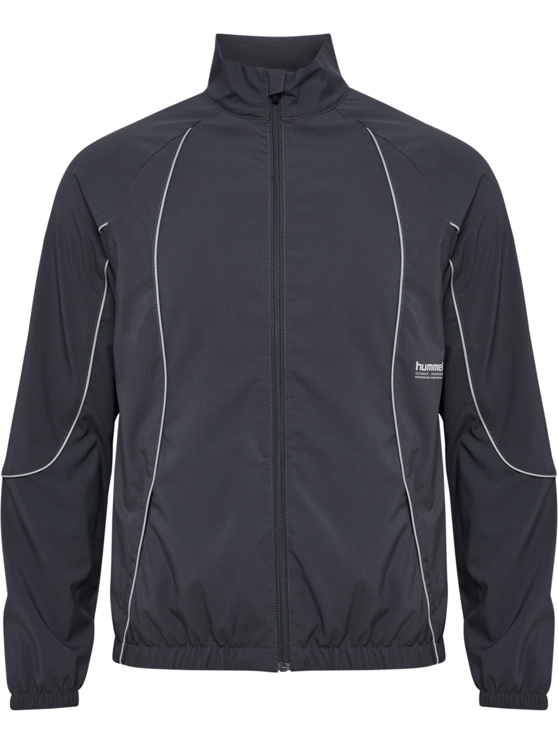 hmlPULSE WOVEN ZIP JACKET, EBONY, packshot