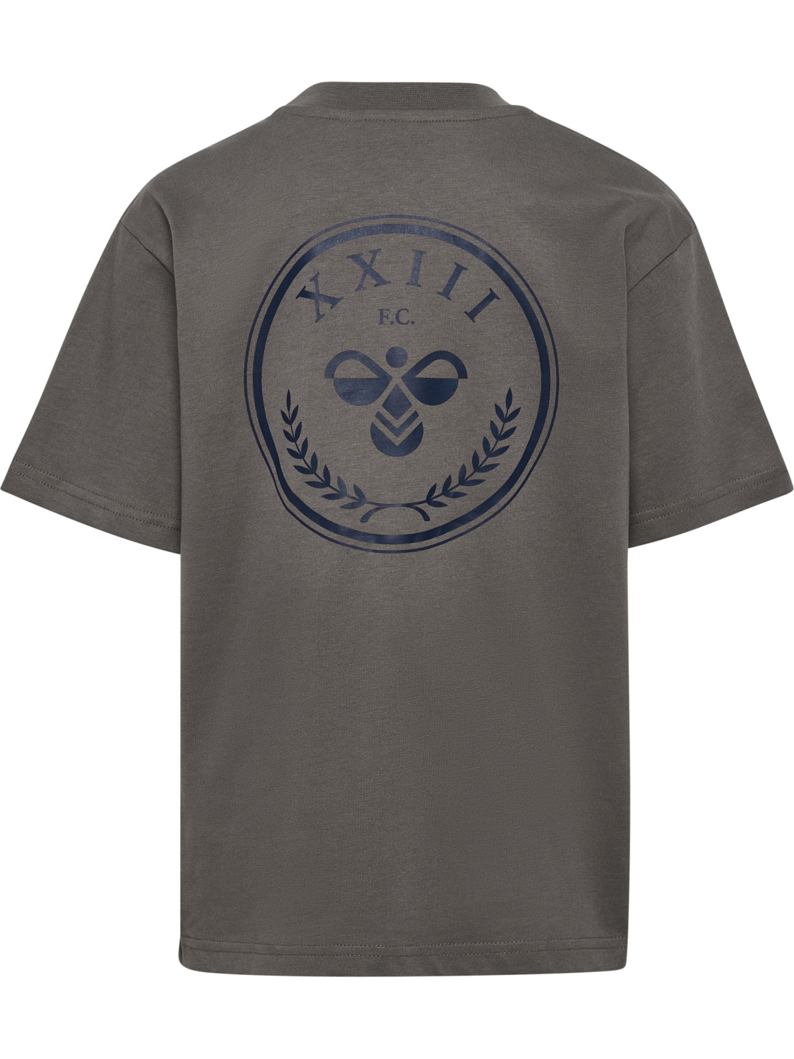 hmlJR LOOSE GRAPHIC T-SHIRT S/S, DARK GULL GRAY, packshot