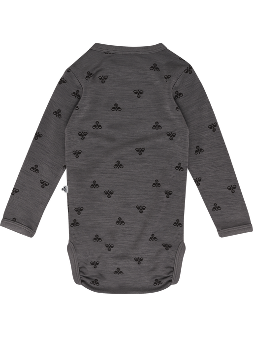 hmlMINI WOOL BODY L/S, CHARCOAL GRAY hmlMINI WOOL BODY L/S, CHARCOAL GRAY, packshot