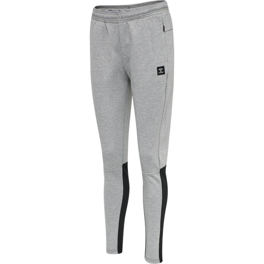 hmlESSI TAPERED PANTS, GREY MELANGE hmlESSI TAPERED PANTS, GREY MELANGE, packshot