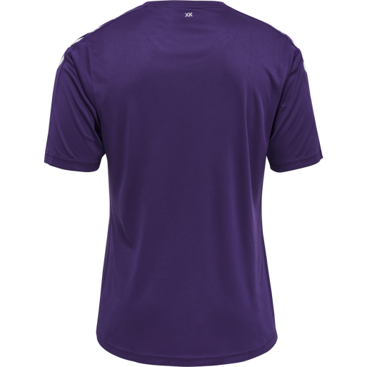 hmlCORE XK POLY JERSEY S/S, ACAI/WHITE, packshot