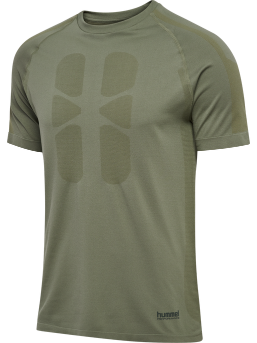 hmlHIIT SEAMLESS T-SHIRT S/S, DEEP LICHEN GREEN, packshot