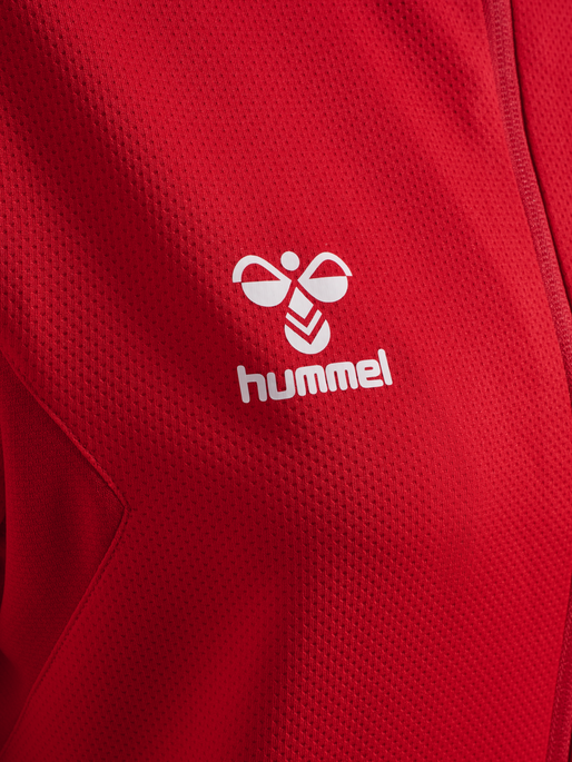 hmlAUTHENTIC PL ZIP HOODIE WOMAN, TRUE RED, packshot