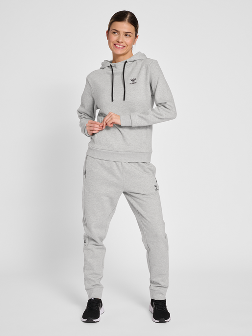 hmlOFFGRID HOODIE WO, GREY MELANGE, model