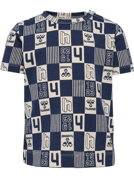 hmlJANUS T-SHIRT S/S, BLACK IRIS, packshot