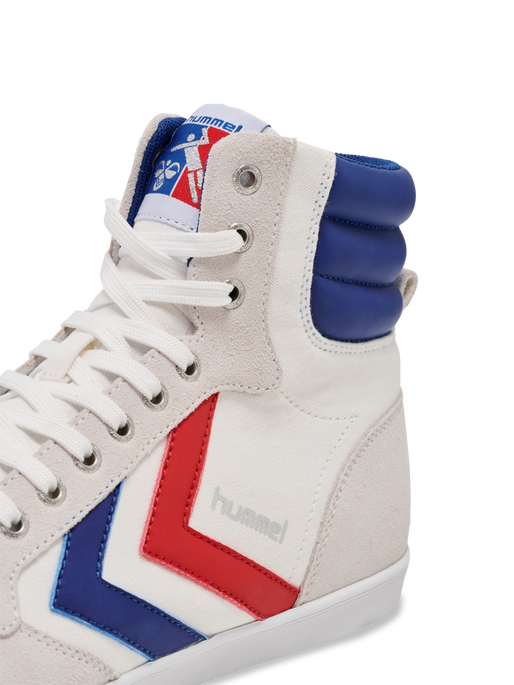 HUMMEL SLIMMER STADIL HIGH, WHITE/BLUE/RED/GUM, packshot