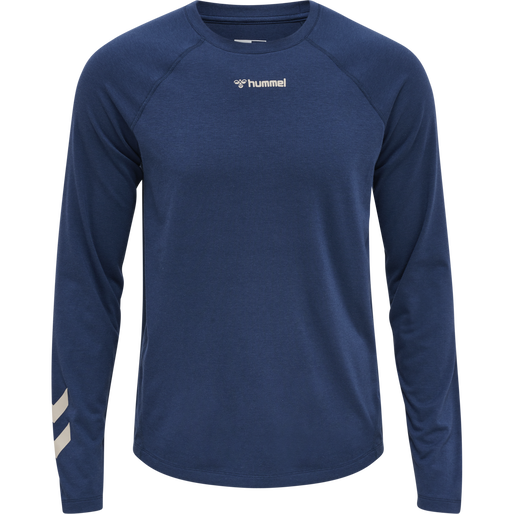 hmlMT LAZE T-SHIRT L/S, INSIGNIA BLUE, packshot