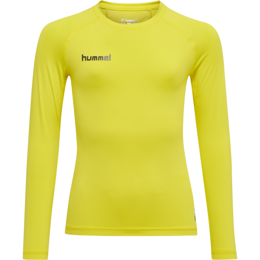 HML FIRST PERFORMANCE KIDS JERS L/S, BLAZING YELLOW, packshot
