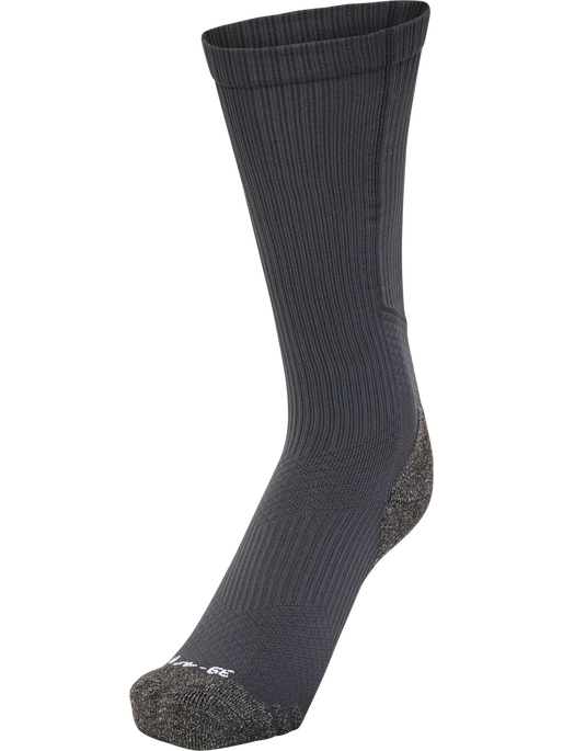 hmlPRO TRAINING SOCKS HIGH, ASPHALT/WHITE hmlPRO TRAINING SOCKS HIGH, ASPHALT/WHITE, packshot