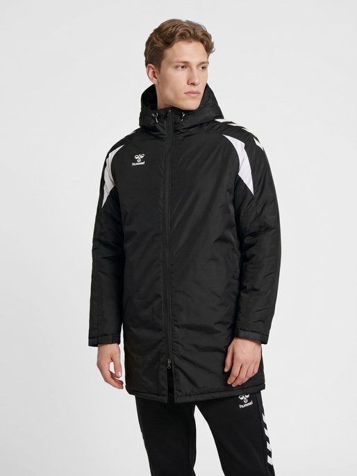 hmlCORE 2.0 BENCH JACKET, BLACK/WHITE, model