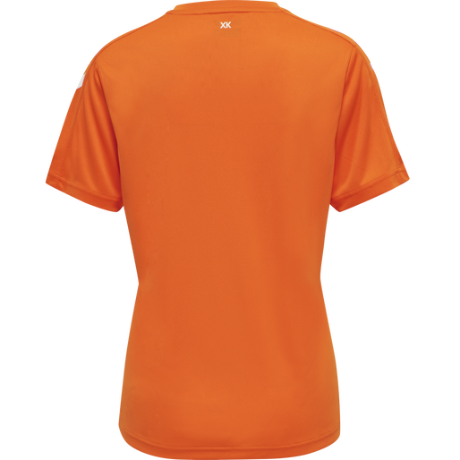 hmlCORE XK POLY JERSEY S/S WOMAN, ORANGE TIGER, packshot
