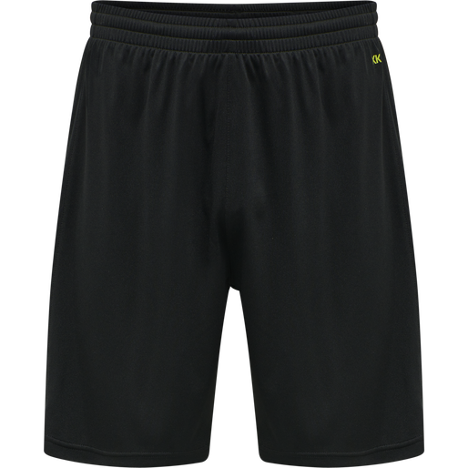 hmlCORE XK POLY SHORTS, BLACK/LIME POPSICLE hmlCORE XK POLY SHORTS, BLACK/LIME POPSICLE, packshot