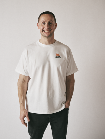 hmlFESTIVAL BOXY T-SHIRT, WHITE, model
