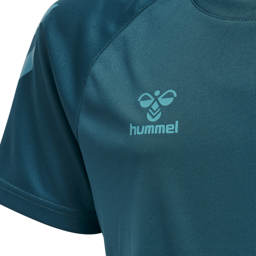 hmlCORE XK CORE POLY TEE S/S KIDS, BLUE CORAL, packshot