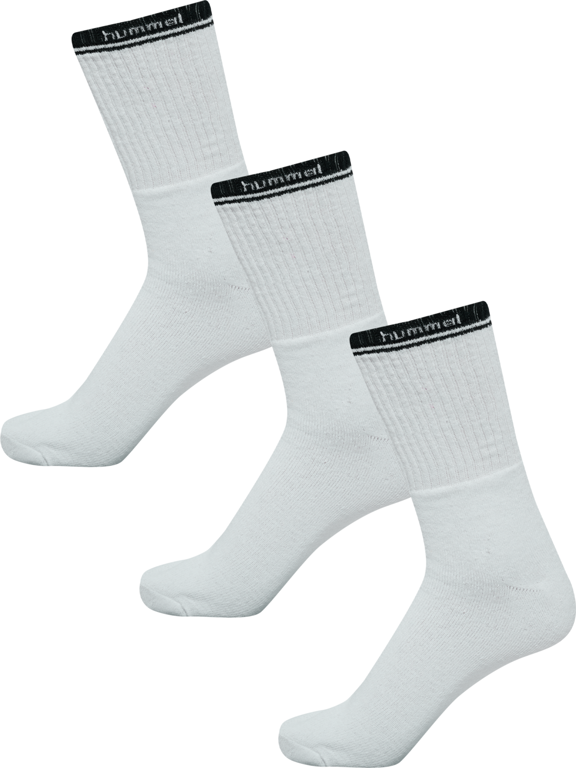 hml3-PACK HUMMEL STRIPE CREW SOCK, WHITE/BLACK, packshot