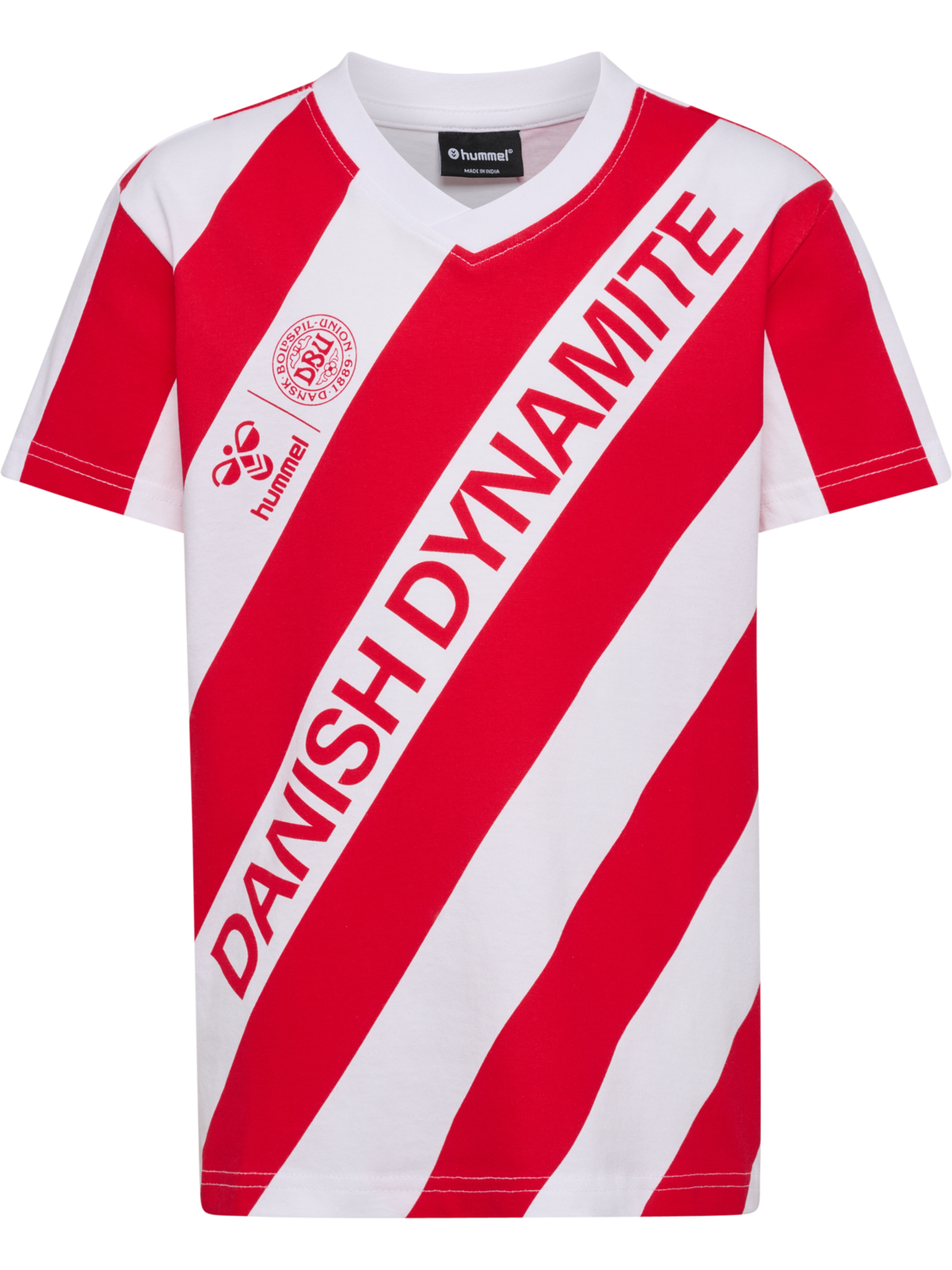 DBU 26 FAN DYNAMITE TEE SS KIDS, WHITE/TANGO RED, packshot