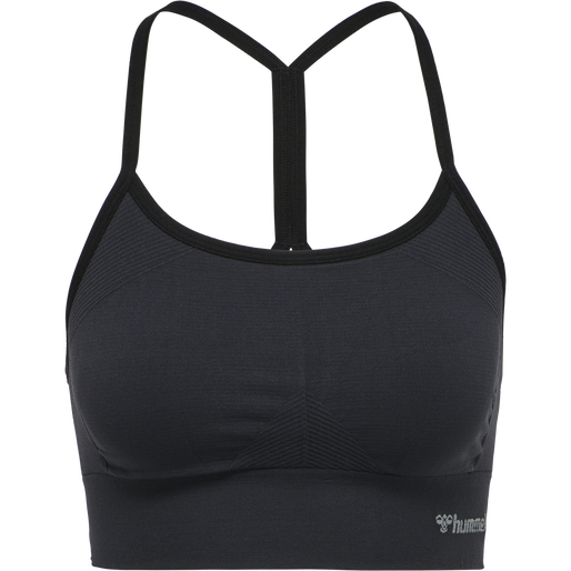 hmlTIFFY SEAMLESS SPORTS TOP, BLACK, packshot