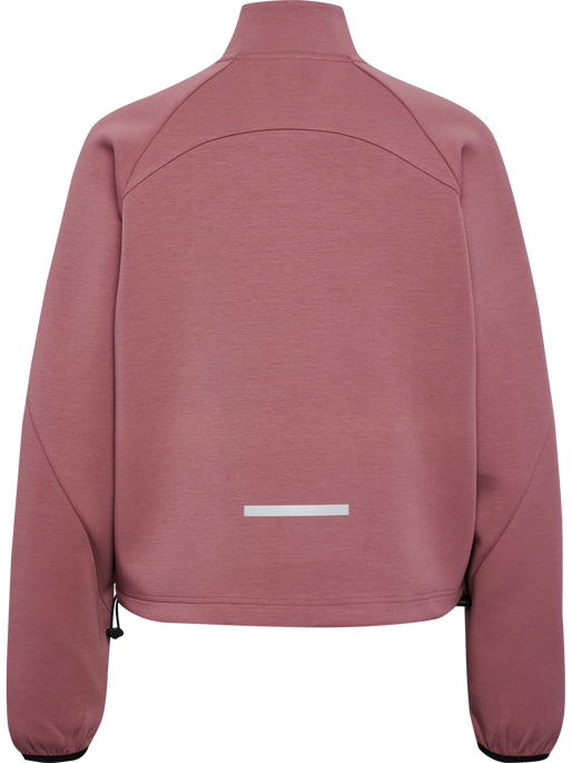hmlTECH FLEECE WOMEN BOXY HALF ZIP, WISTFUL MAUVE hmlTECH FLEECE WOMEN BOXY HALF ZIP, WISTFUL MAUVE, packshot