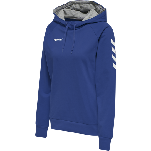 HMLGO COTTON HOODIE WOMAN, TRUE BLUE HMLGO COTTON HOODIE WOMAN, TRUE BLUE, packshot
