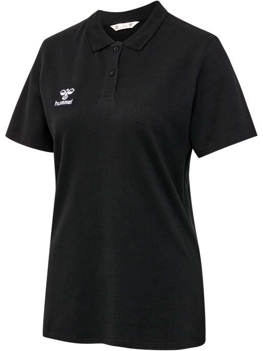 hmlGO 2.0 POLO WOMAN, BLACK hmlGO 2.0 POLO WOMAN, BLACK, packshot