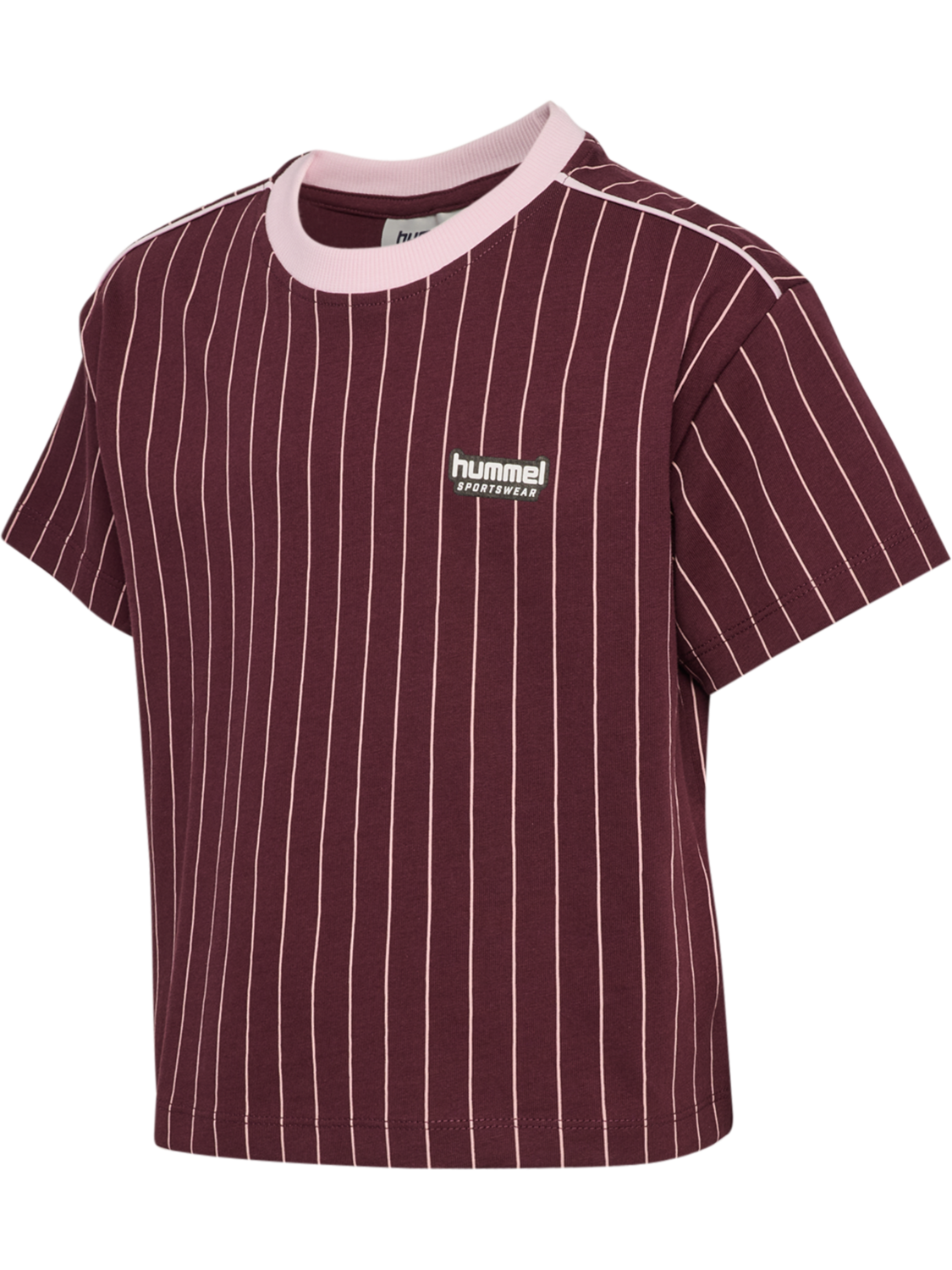 hmlJR BOXY AOP PIN T-SHIRT S/S, VINEYARD WINE, packshot
