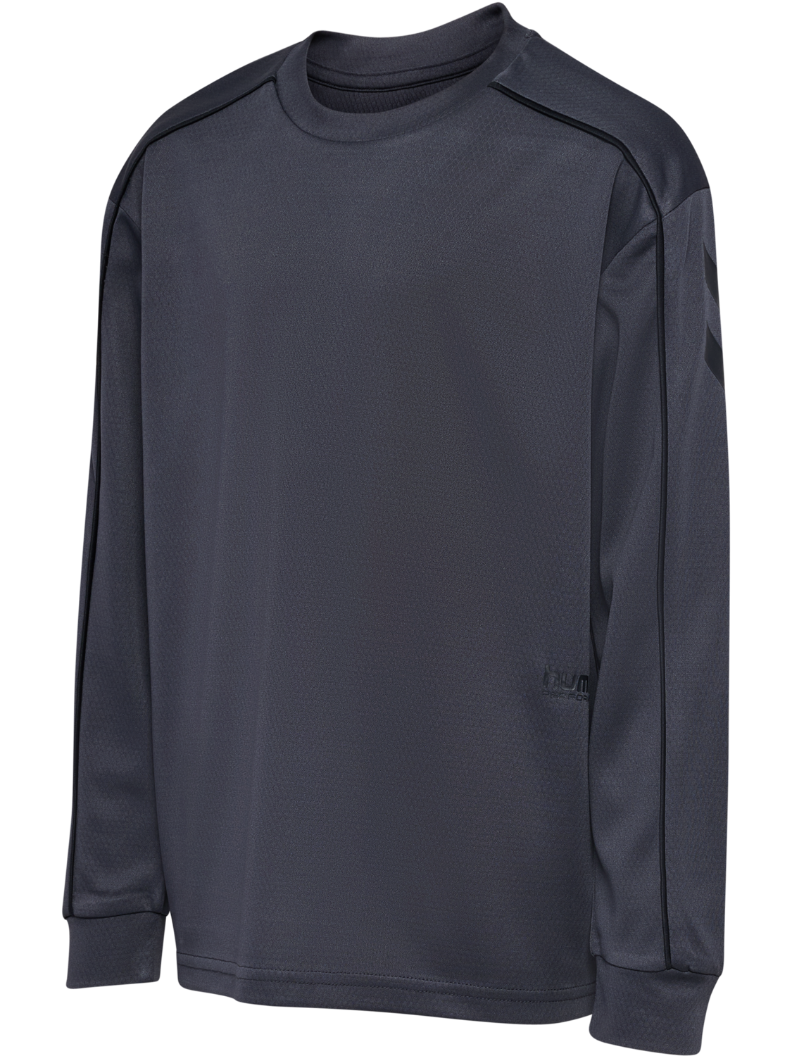 hmlJR T-SHIRT L/S, EBONY, packshot