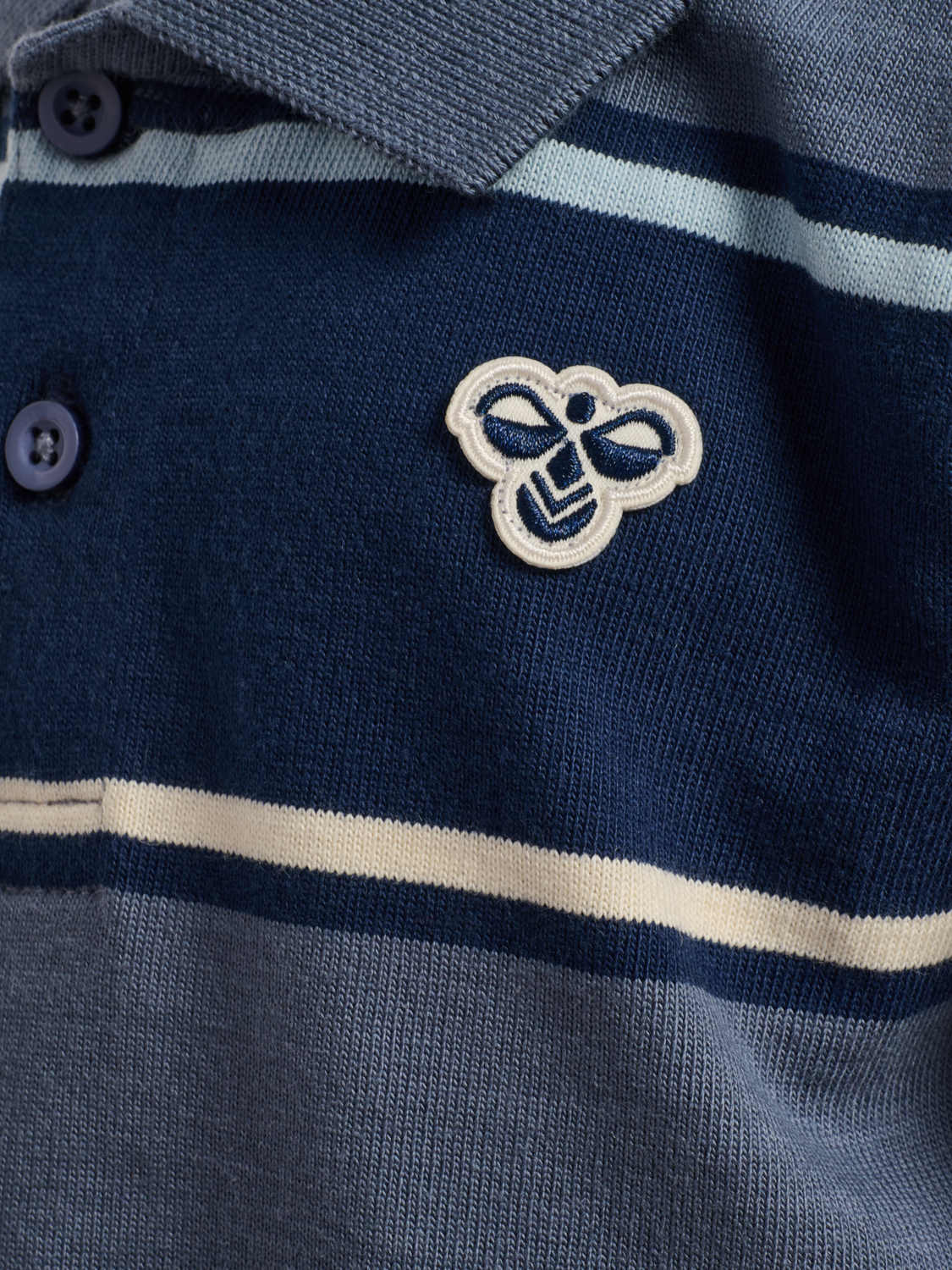hmlMINI LOOSE STRIPE POLO SHIRT, FLINT STONE, packshot
