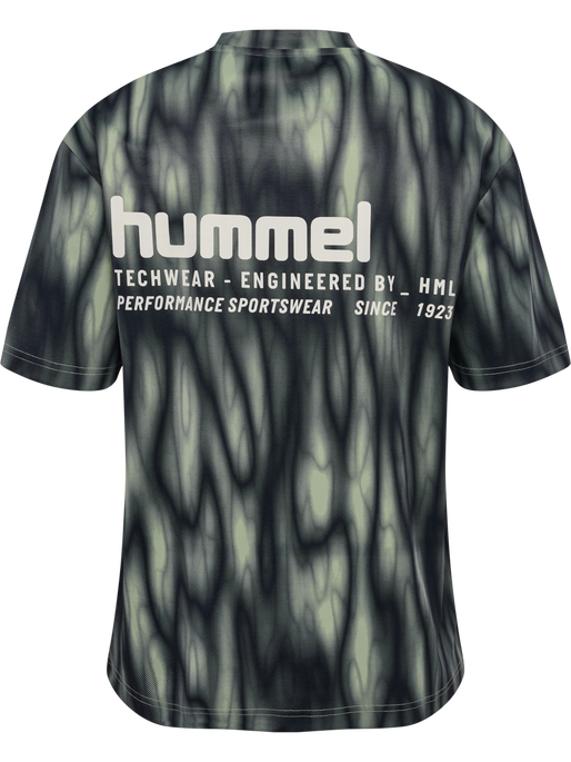 hmlHIIT AOP LOOSE T-SHIRT S/S, SEAGRASS, packshot